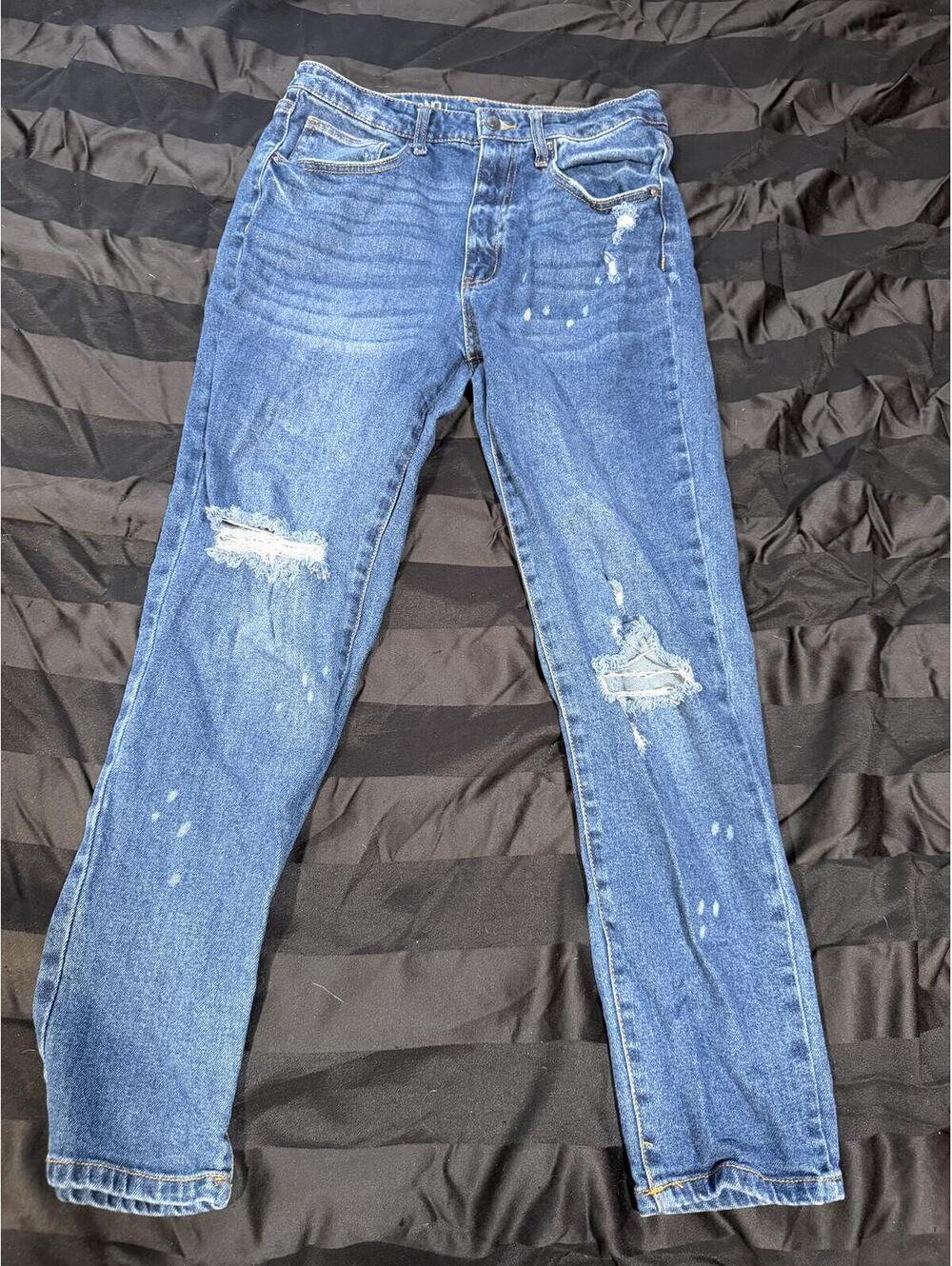 No Boundaries Distressed Blue Denim Jeans Size 11